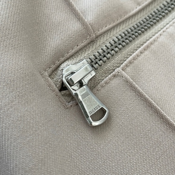 REISS Miller high rise straight leg pintuck trousers in stone color NWOT - Picture 13 of 17